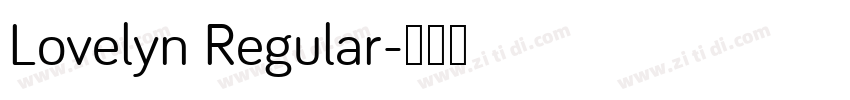 Lovelyn Regular字体转换